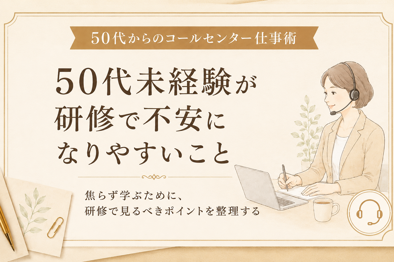 50代未経験が研修で不安になりやすいこと