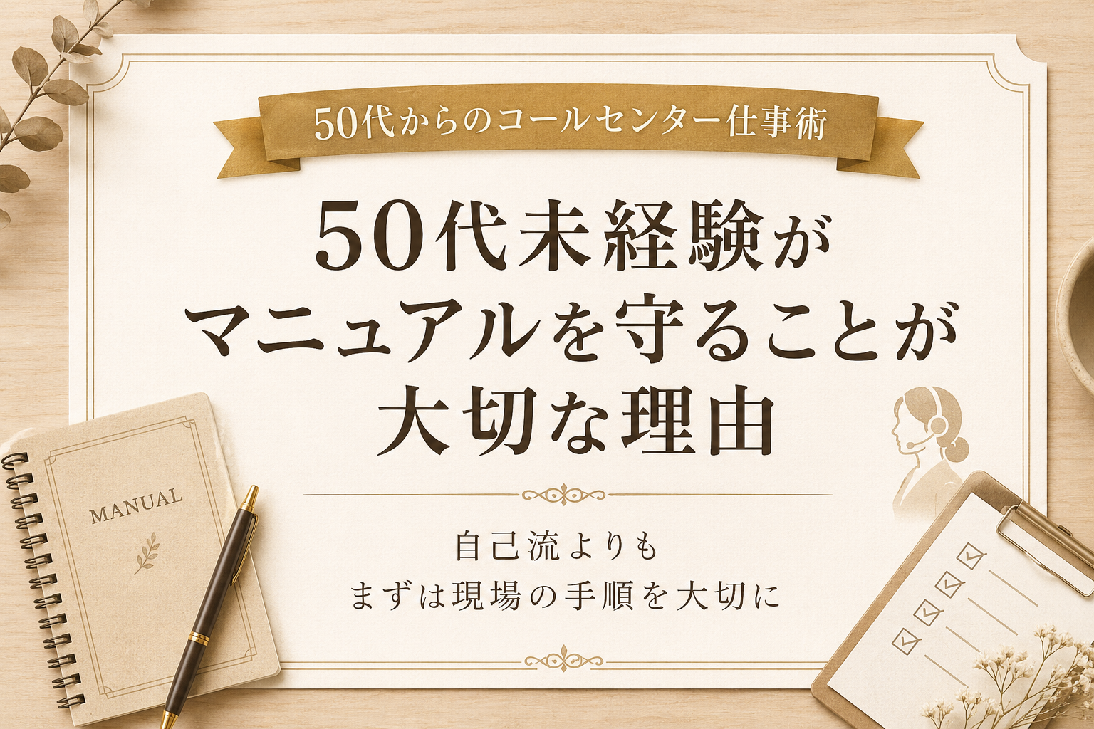 50代未経験がマニュアルを守ることが大切な理由